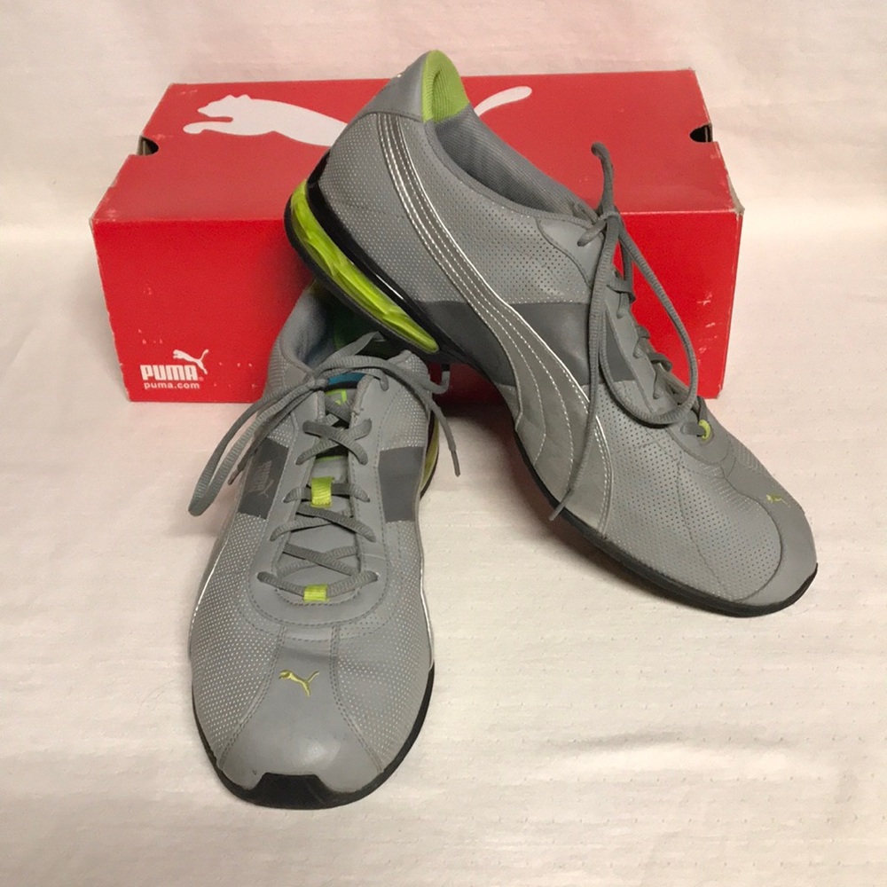 Men’s Puma Cell Turin Perf - Limestone Gray-Puma Silver - Size 14